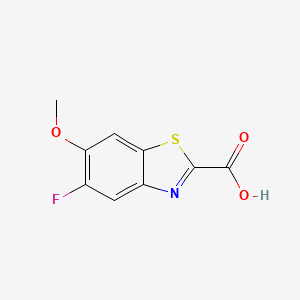 molecular formula C9H6FNO3S B1403013 5-Fluoro-6-methoxybenzo[d]thiazole-2-carboxylic acid CAS No. 1375302-46-7