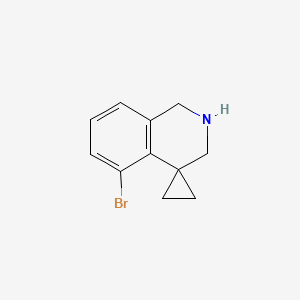 molecular formula C11H12BrN B1403016 5'-溴-2',3'-二氢-1'H-螺[环丙烷-1,4'-异喹啉] CAS No. 885269-16-9
