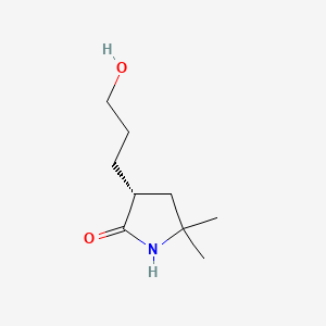 (R)-3-(3-Hydroxypropyl)-5,5-dimethylpyrrolidin-2-one