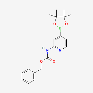 molecular formula C19H23BN2O4 B1403033 苄基(4-(4,4,5,5-四甲基-1,3,2-二恶杂硼环-2-基)吡啶-2-基)氨基甲酸酯 CAS No. 1333319-53-1