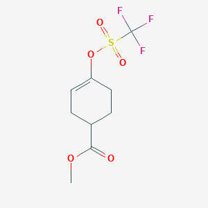 molecular formula C9H11F3O5S B1403035 Methyl 4-(((trifluoromethyl)sulfonyl)oxy)cyclohex-3-enecarboxylate CAS No. 1245649-70-0