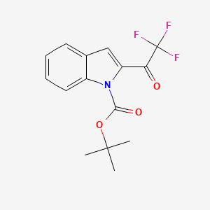 molecular formula C15H14F3NO3 B1403038 叔丁基 2-(2,2,2-三氟乙酰)-1H-吲哚-1-羧酸酯 CAS No. 1402148-99-5