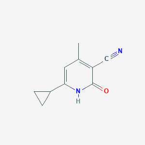 molecular formula C10H10N2O B1403043 6-环丙基-2-羟基-4-甲基烟腈 CAS No. 1346576-02-0