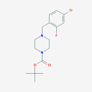 molecular formula C16H22BrFN2O2 B1403063 Tert-butyl 4-(4-bromo-2-fluorobenzyl)piperazine-1-carboxylate CAS No. 1260809-13-9