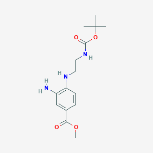 molecular formula C15H23N3O4 B1403064 3-氨基-4-({2-[(叔丁氧羰基)氨基]乙基}氨基)苯甲酸甲酯 CAS No. 1198093-71-8