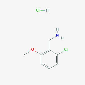 molecular formula C8H11Cl2NO B1403066 (2-氯甲酰-6-甲氧基苯基)-甲胺盐酸盐 CAS No. 927902-41-8