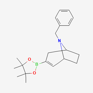 molecular formula C20H28BNO2 B1403069 8-(苯甲基)-3-(4,4,5,5-四甲基-1,3,2-二恶杂硼环-2-基)-8-氮杂双环[3.2.1]辛-2-烯 CAS No. 1123661-15-3