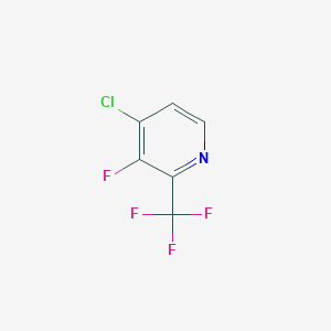 molecular formula C6H2ClF4N B1403071 4-Chloro-3-fluoro-2-(trifluoromethyl)pyridine CAS No. 1227574-82-4