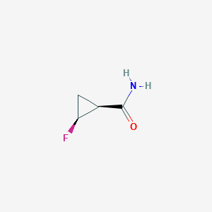 molecular formula C4H6FNO B1403089 顺式-2-氟环丙烷甲酰胺 CAS No. 1258298-41-7
