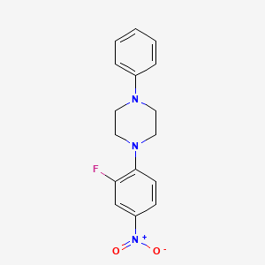 molecular formula C16H16FN3O2 B1403093 1-(2-氟-4-硝基苯基)-4-苯基哌嗪 CAS No. 556801-40-2