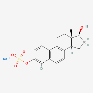 sodium;[(13S,14S,17S)-4,16,16-trideuterio-17-hydroxy-13-methyl-12,14,15,17-tetrahydro-11H-cyclopenta[a]phenanthren-3-yl] sulfate