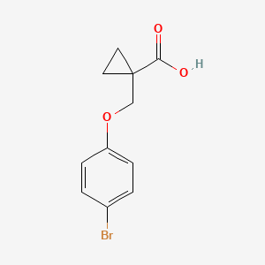 molecular formula C11H11BrO3 B1403094 1-(4-溴苯氧基甲基)-环丙烷甲酸 CAS No. 1311265-18-5