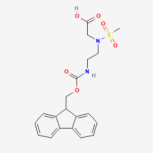 molecular formula C20H22N2O6S B1403100 2-(N-(2-((((9H-芴-9-基)甲氧基)羰基)氨基)乙基)甲磺酰胺基)乙酸 CAS No. 1335206-40-0