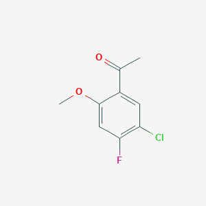 molecular formula C9H8ClFO2 B1403103 1-(5-氯-4-氟-2-甲氧基苯基)乙酮 CAS No. 1300730-59-9