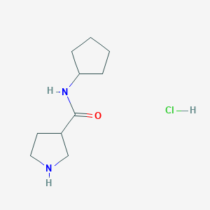 molecular formula C10H19ClN2O B1403109 N-环戊基吡咯烷-3-甲酰胺盐酸盐 CAS No. 1315593-44-2