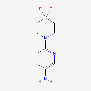 molecular formula C10H13F2N3 B1403126 6-(4,4-二氟哌啶-1-基)吡啶-3-胺 CAS No. 1256786-57-8