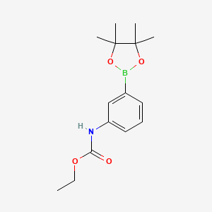 molecular formula C15H22BNO4 B1403130 Ethyl (3-(4,4,5,5-tetramethyl-1,3,2-dioxaborolan-2-yl)phenyl)carbamate CAS No. 1314397-95-9
