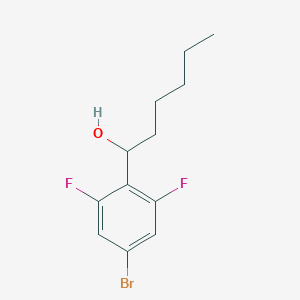 1-(4-Bromo-2,6-difluorophenyl)hexan-1-ol