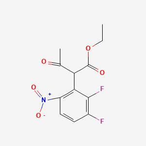 molecular formula C12H11F2NO5 B1403149 2-(2,3-二氟-6-硝基苯基)-3-氧代丁酸乙酯 CAS No. 1022112-32-8