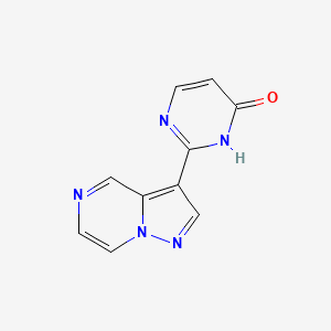 molecular formula C10H7N5O B1403164 2-(吡唑并[1,5-a]嘧啶-3-基)嘧啶-4-醇 CAS No. 1330043-96-3
