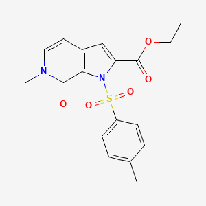 ethyl 6-methyl-7-oxo-1-tosyl-6,7-dihydro-1H-pyrrolo[2,3-c]pyridine-2-carboxylate