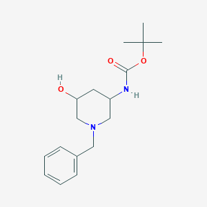 Tert-butyl (1-benzyl-5-hydroxypiperidin-3-YL)carbamate