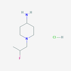 molecular formula C8H18ClFN2 B1403184 1-(2-Fluoropropyl)piperidin-4-amine hydrochloride CAS No. 1315499-89-8
