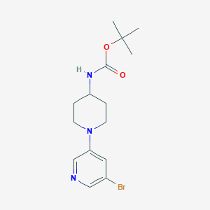 molecular formula C15H22BrN3O2 B1403187 Tert-butyl 1-(5-bromopyridin-3-yl)piperidin-4-ylcarbamate CAS No. 1289019-36-8