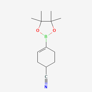 molecular formula C13H20BNO2 B1403193 4-(4,4,5,5-Tetramethyl-1,3,2-dioxaborolan-2-yl)cyclohex-3-enecarbonitrile CAS No. 1310384-20-3