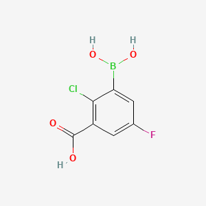 3-Borono-2-chloro-5-fluorobenzoic acid