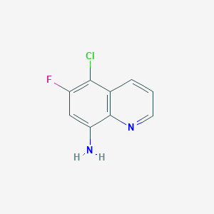 molecular formula C9H6ClFN2 B1403205 5-Chloro-6-fluoroquinolin-8-amine CAS No. 1394083-91-0