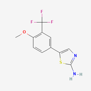 5-(4-Methoxy-3-(trifluoromethyl)phenyl)thiazol-2-amine