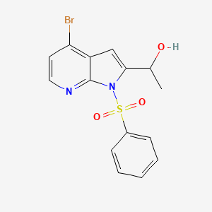 1-[4-Bromo-1-(phenylsulfonyl)-1H-pyrrolo[2,3-b]pyridin-2-yl]ethanol