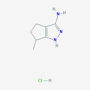 6-Methyl-1,4,5,6-tetrahydrocyclopenta[C]pyrazol-3-amine hydrochloride