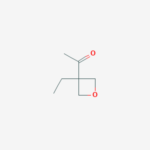 molecular formula C7H12O2 B1403213 1-(3-乙基-氧杂环丁-3-基)乙酮 CAS No. 1416323-27-7