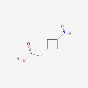 molecular formula C6H11NO2 B1403214 (3-Aminocyclobutyl)acetic acid CAS No. 1408076-40-3