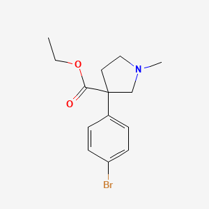 Ethyl 3-(4-bromophenyl)-1-methylpyrrolidine-3-carboxylate