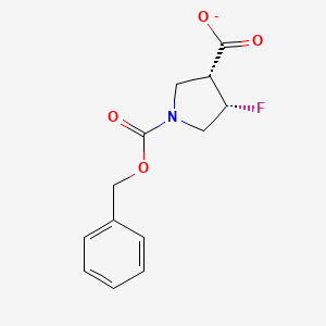 (3R,4S)-4-fluoro-1-phenylmethoxycarbonylpyrrolidine-3-carboxylate