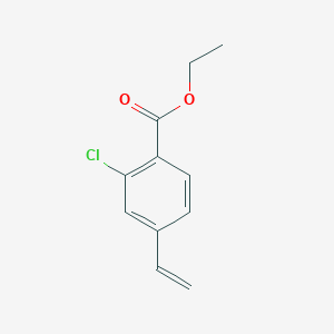 molecular formula C11H11ClO2 B1403218 2-氯-4-乙烯基苯甲酸乙酯 CAS No. 1269027-12-4