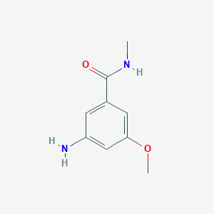 molecular formula C9H12N2O2 B1403222 3-amino-5-methoxy-N-methylbenzamide CAS No. 1346245-37-1