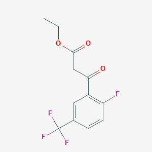 molecular formula C12H10F4O3 B1403224 Ethyl 3-[2-fluoro-5-(trifluoromethyl)phenyl]-3-oxopropanoate CAS No. 870823-14-6