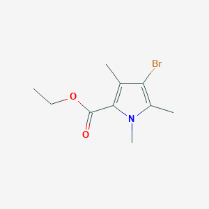 molecular formula C10H14BrNO2 B1403225 4-溴-1,3,5-三甲基-1H-吡咯-2-羧酸乙酯 CAS No. 86614-23-5