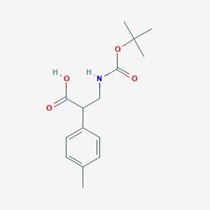 molecular formula C15H21NO4 B1403227 (S)-3-叔丁氧羰基氨基-2-对甲苯基丙酸 CAS No. 1280787-13-4