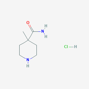 molecular formula C7H15ClN2O B1403237 4-甲基哌啶-4-甲酰胺盐酸盐 CAS No. 1257301-28-2
