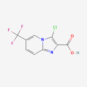 molecular formula C9H4ClF3N2O2 B1403240 3-氯-6-(三氟甲基)咪唑并[1,2-a]吡啶-2-羧酸 CAS No. 1355171-48-0