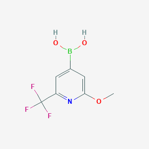 molecular formula C7H7BF3NO3 B1403247 2-甲氧基-6-(三氟甲基)吡啶-4-硼酸 CAS No. 1605331-76-7
