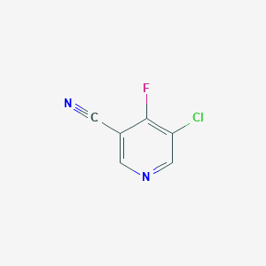 molecular formula C6H2ClFN2 B1403248 5-氯-4-氟烟腈 CAS No. 1256834-80-6