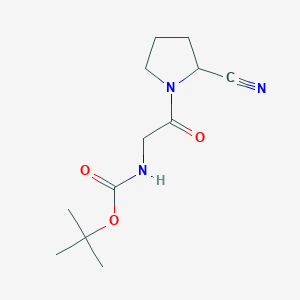 molecular formula C12H19N3O3 B1403250 (S)-tert-butyl 2-(2-cyanopyrrolidin-1-yl)-2-oxoethylcarbamate CAS No. 952023-06-2
