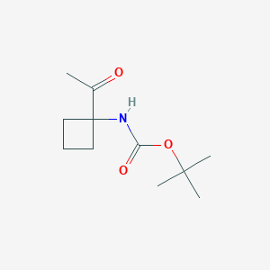 molecular formula C11H19NO3 B1403251 (1-Acetyl-cyclobutyl)-carbamic acid tert-butyl ester CAS No. 1257639-06-7