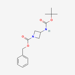 molecular formula C16H22N2O4 B1403252 Benzyl 3-{[(tert-butoxy)carbonyl]amino}azetidine-1-carboxylate CAS No. 112257-42-8